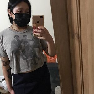 Beatles graphic crop top